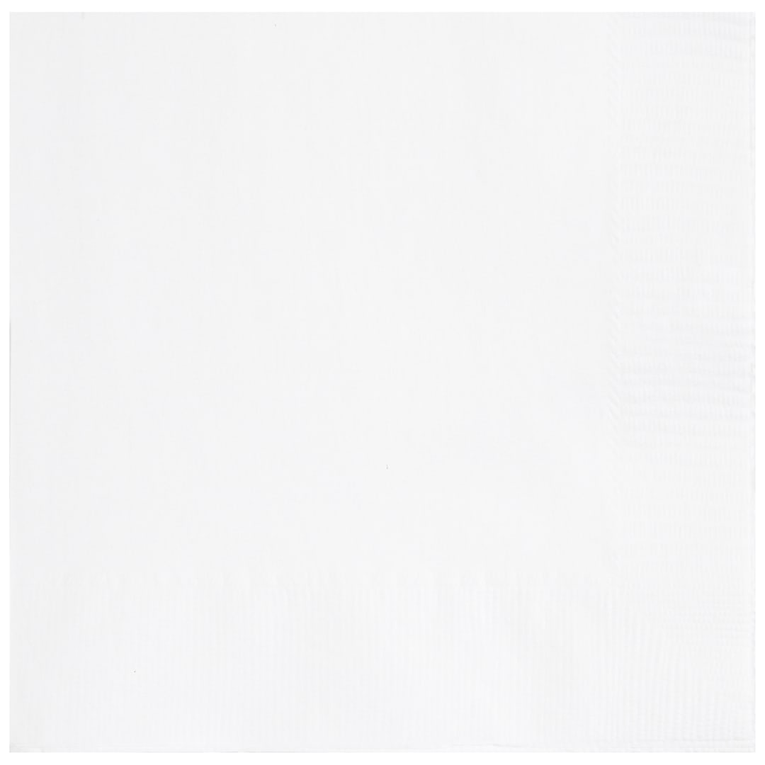 Bright White Solid Beverage Napkins, 40ct