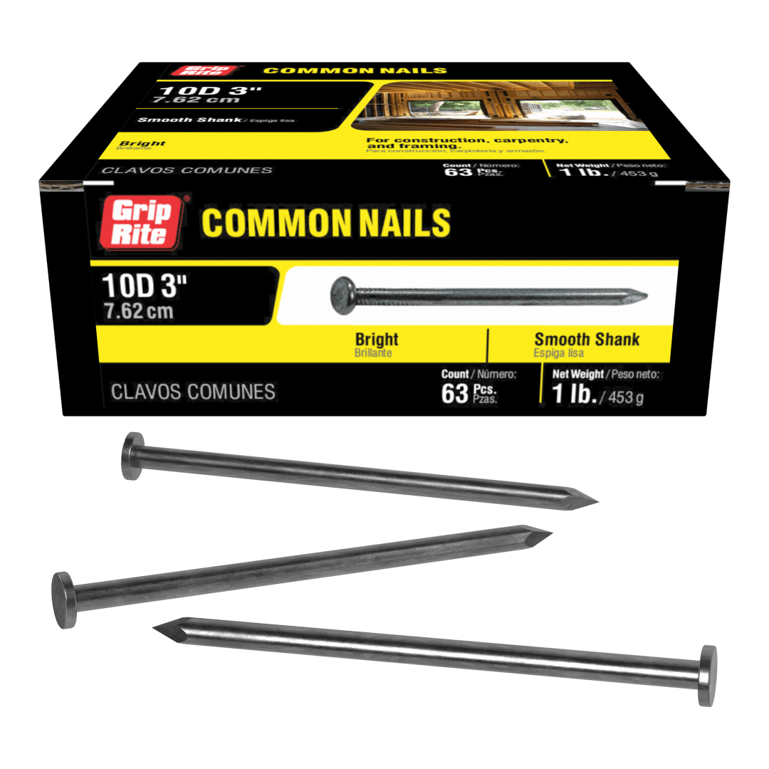 Grip-Rite 10D Bright Common 1# Hand Drive Common Nails
