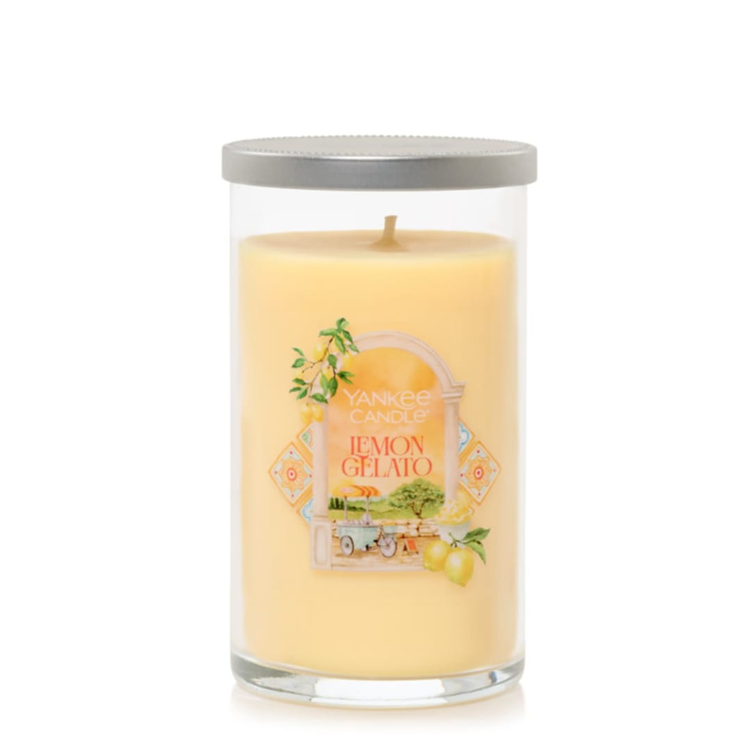 Yankee Candle Lemon Gelato, 14.25 oz Medium Pillar Candle