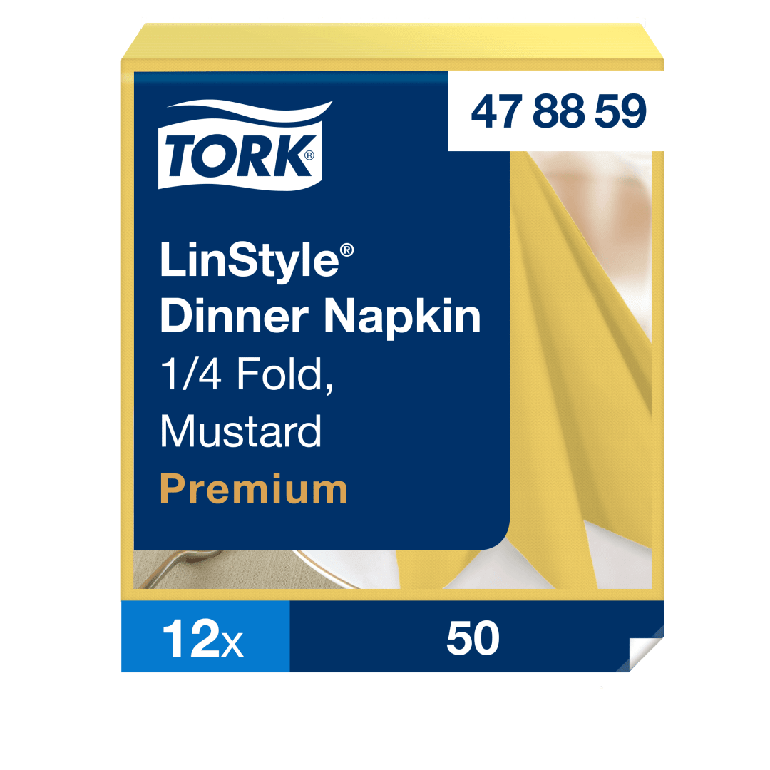 Tork Premium LinStyle® Mustard Dinner Napkin
