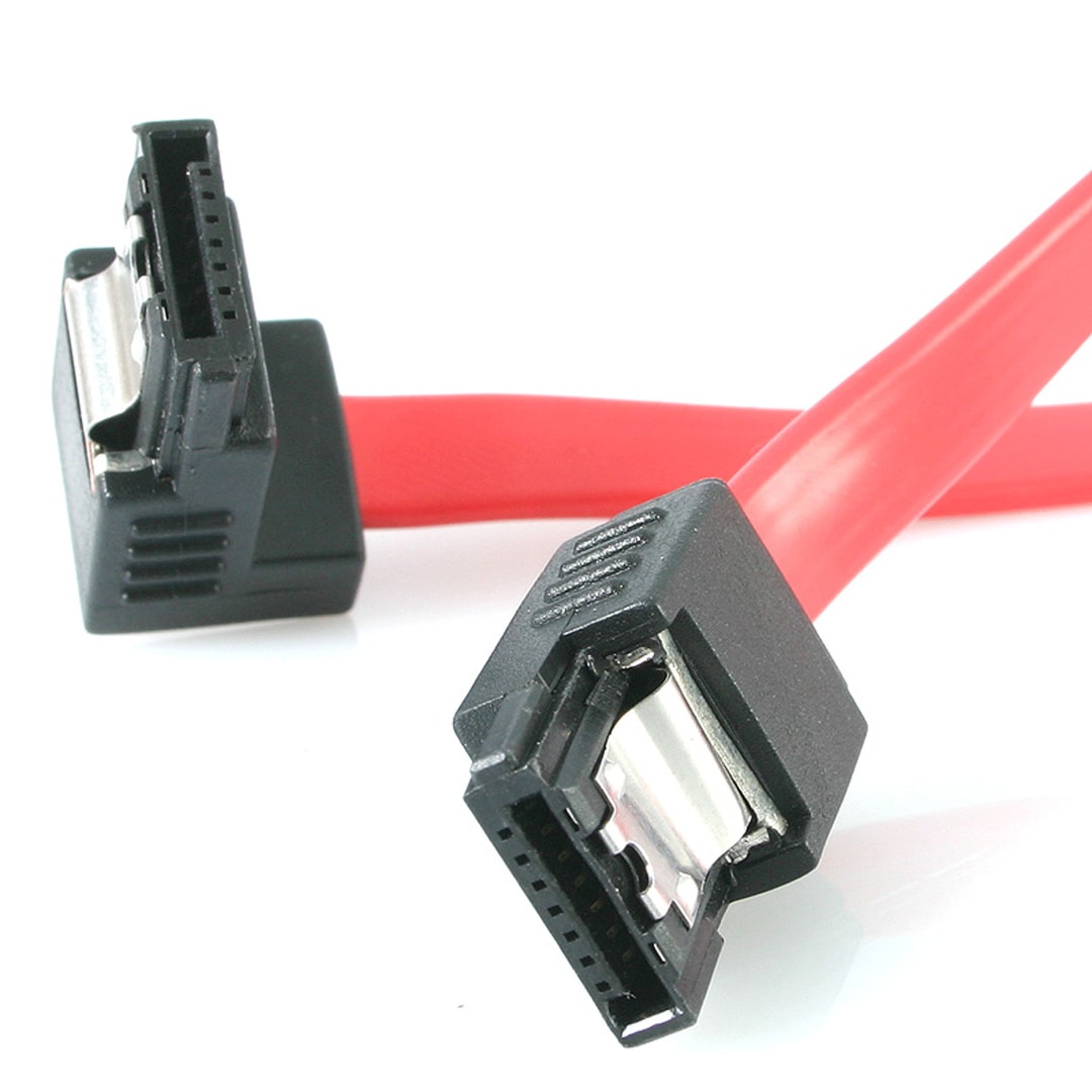 18in Latching SATA to Right Angle SATA Cable