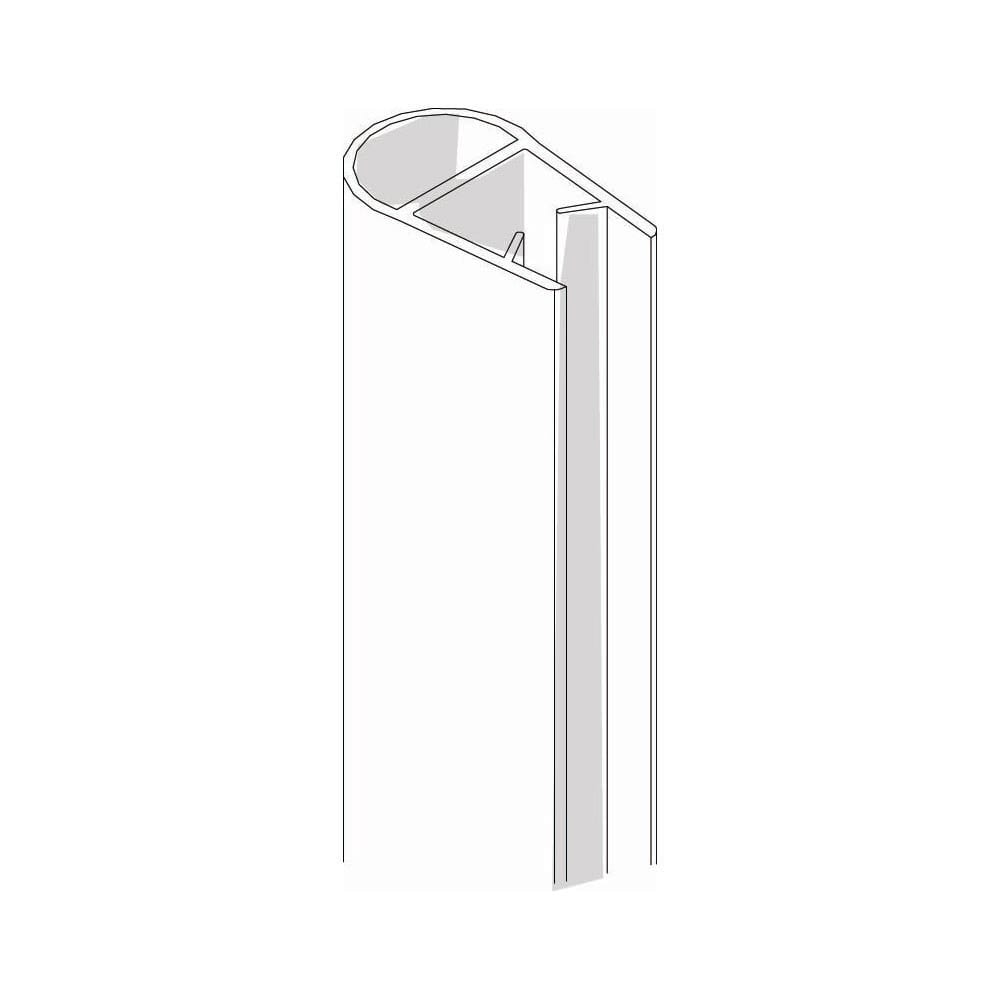 Clear Bulb Vinyl Seal, 58" Length for 6mm Glass