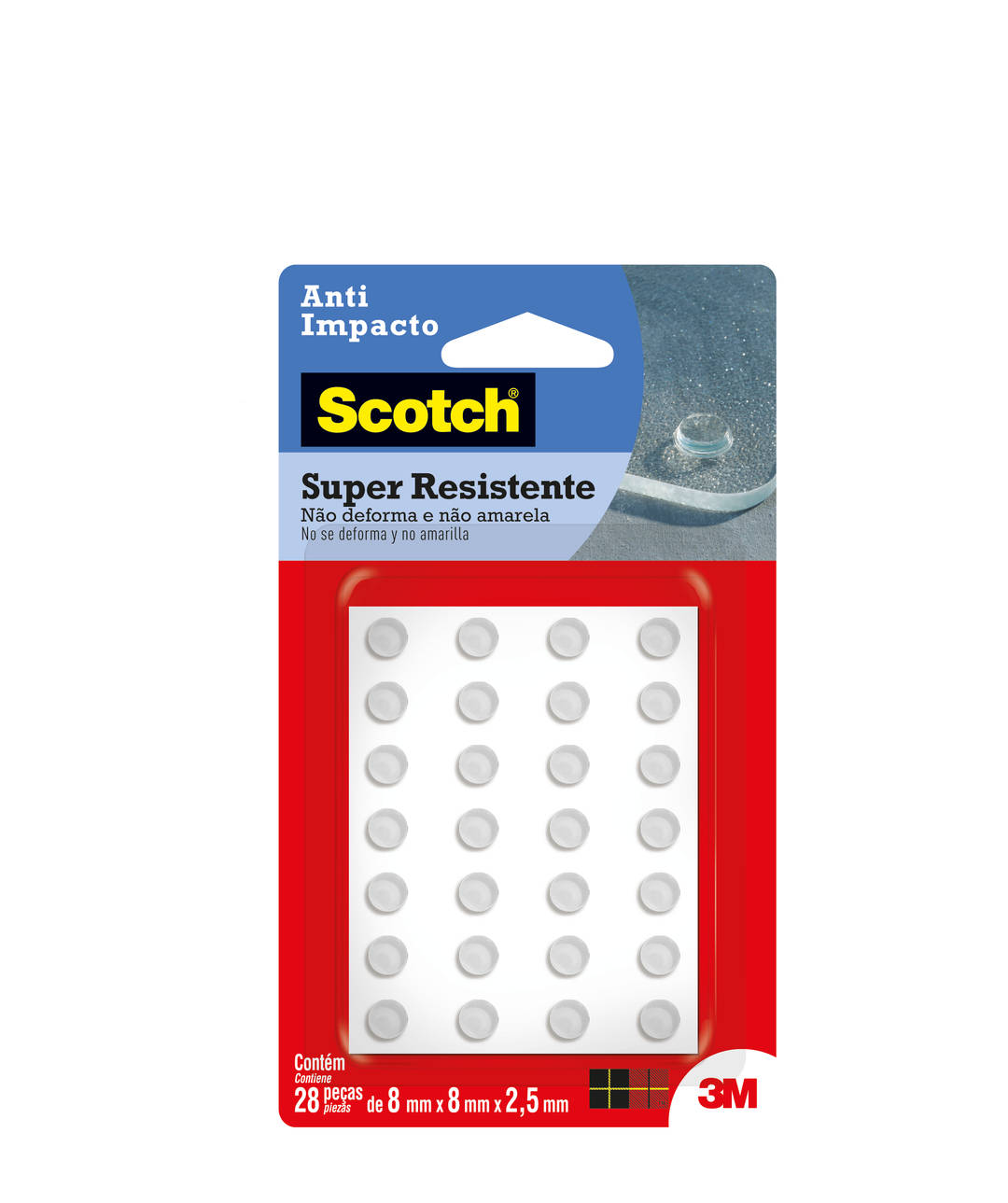Protetor Anti-Impacto 3M™ Scotch™ Redondo, Extra Pequeno, 28 Unidades