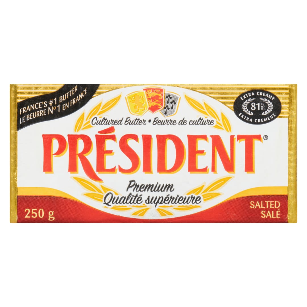 Président Premium Salted Cultured Butter, 250g