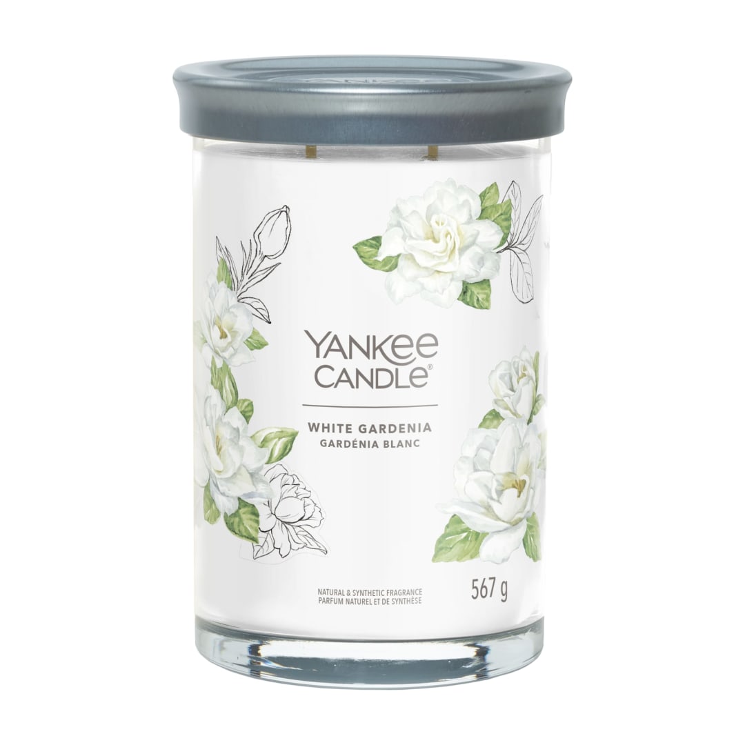 Yankee Candle® Signature Scented Candle | White Gardenia Large Tumbler Candle with Double Wicks | Soy Wax Blend