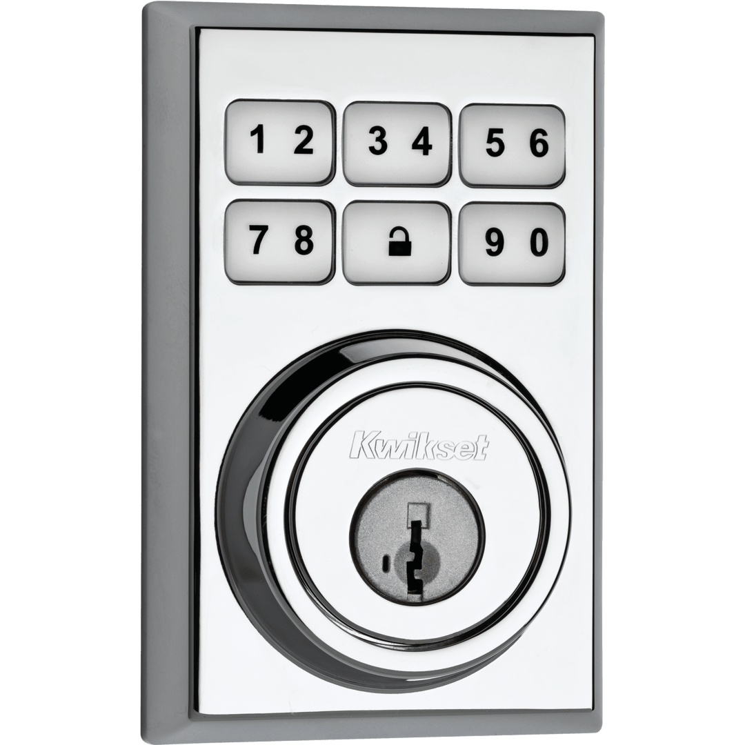 909 SmartCode® Contemporary Electronic Deadbolt featuring SmartKey Security™ in Polished Chrome