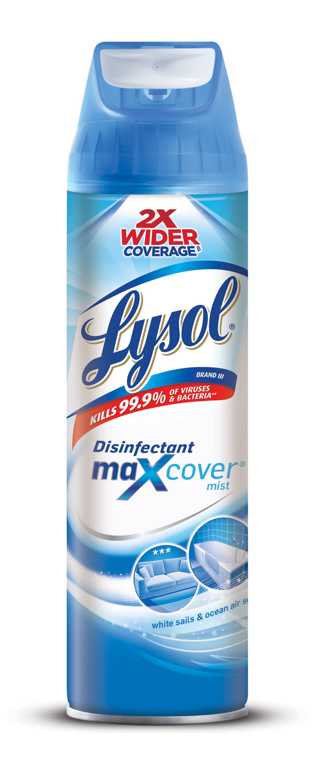 LYSOL® Max Cover™ Disinfectant Mist - White Sails & Ocean Air 6/15 oz.