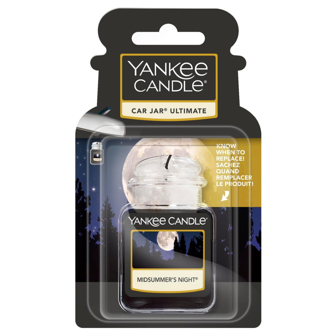 Yankee Candle Car Jar Ultimate Ambientador para coche | Midsummer’s Night | Dura hasta 4 semanas