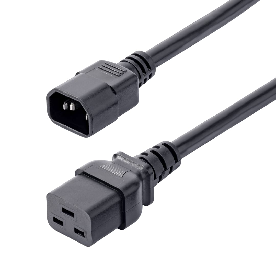 Power Cord C19 to C14 - Heavy-Duty, 15A, 250V, 14 AWG, 6ft,
