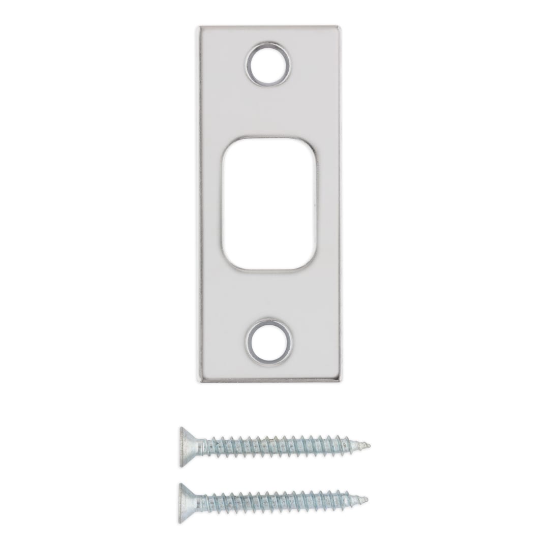 Deadbolt Square Corner Strike, 1-1/8" x 2-3/4" for Polished Chrome or Satin Chrome Finish
