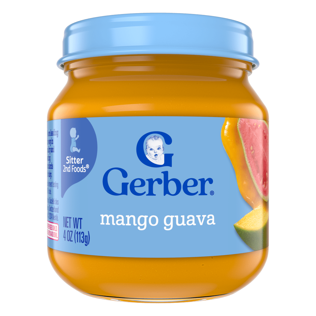 Gerber Stage 2 Baby Food, Mango Guava, Fruit Puree, Non-GMO, Baby Puree