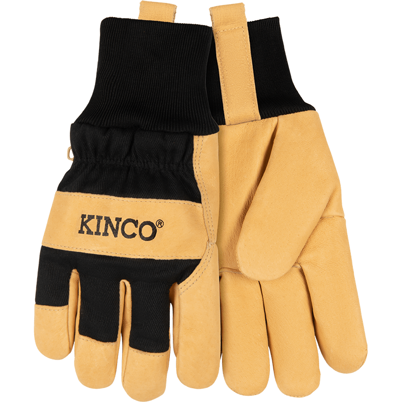 Lined Grain Pigskin Palm with Knit Wrist