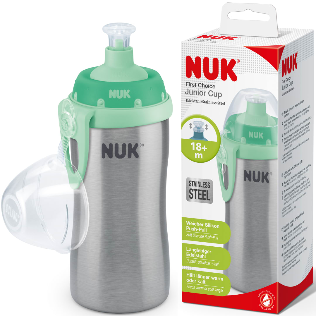 NUK STAINLESS STEEL JUNIOR CUP GREEN