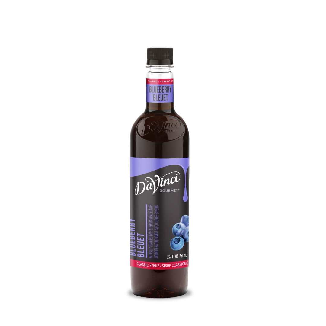 DaVinci Gourmet Blueberry Syrup, Plastic Bottle, 4 x 750 mL