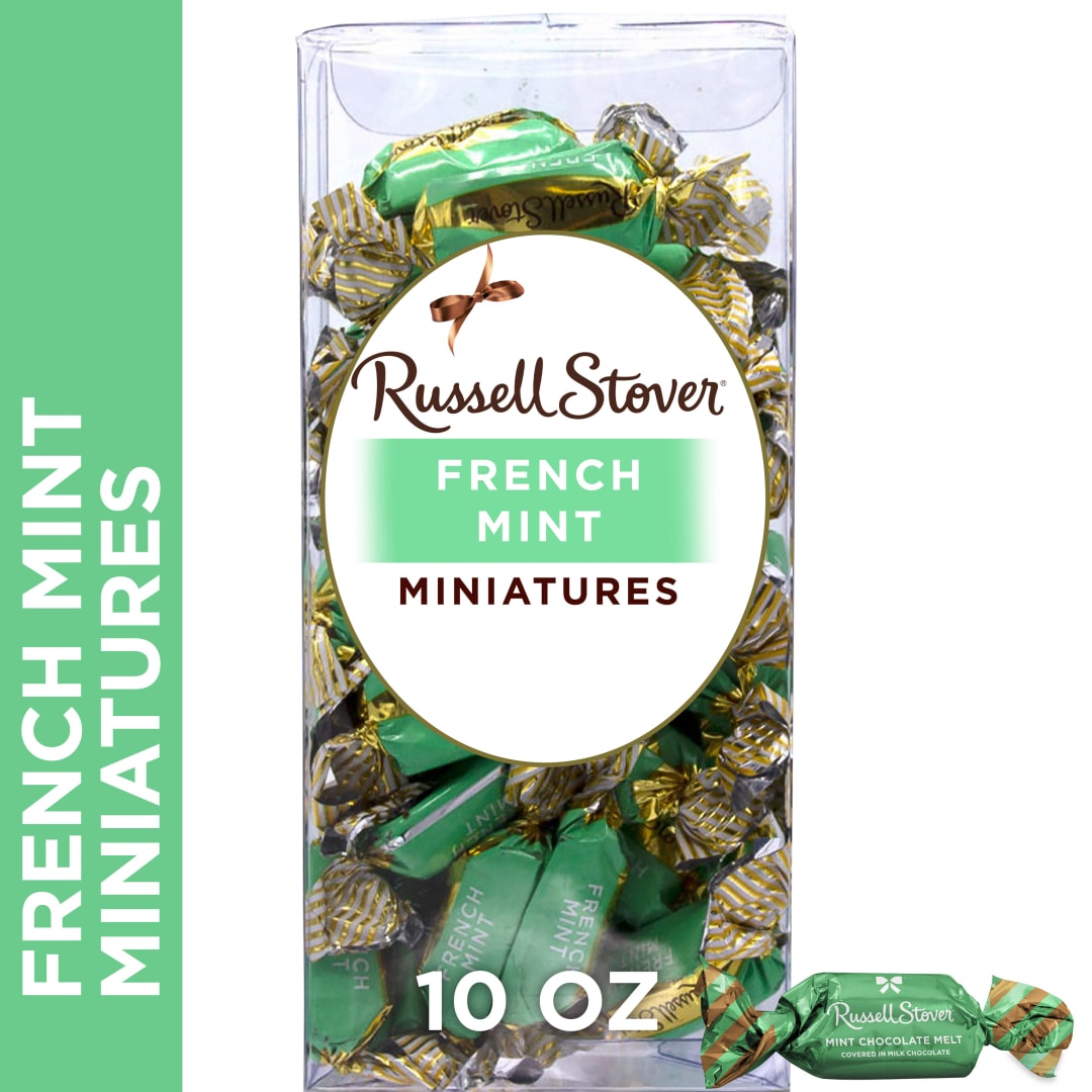 RUSSELL STOVER Milk Chocolate French Mint Miniatures Gift Box, 10 oz.