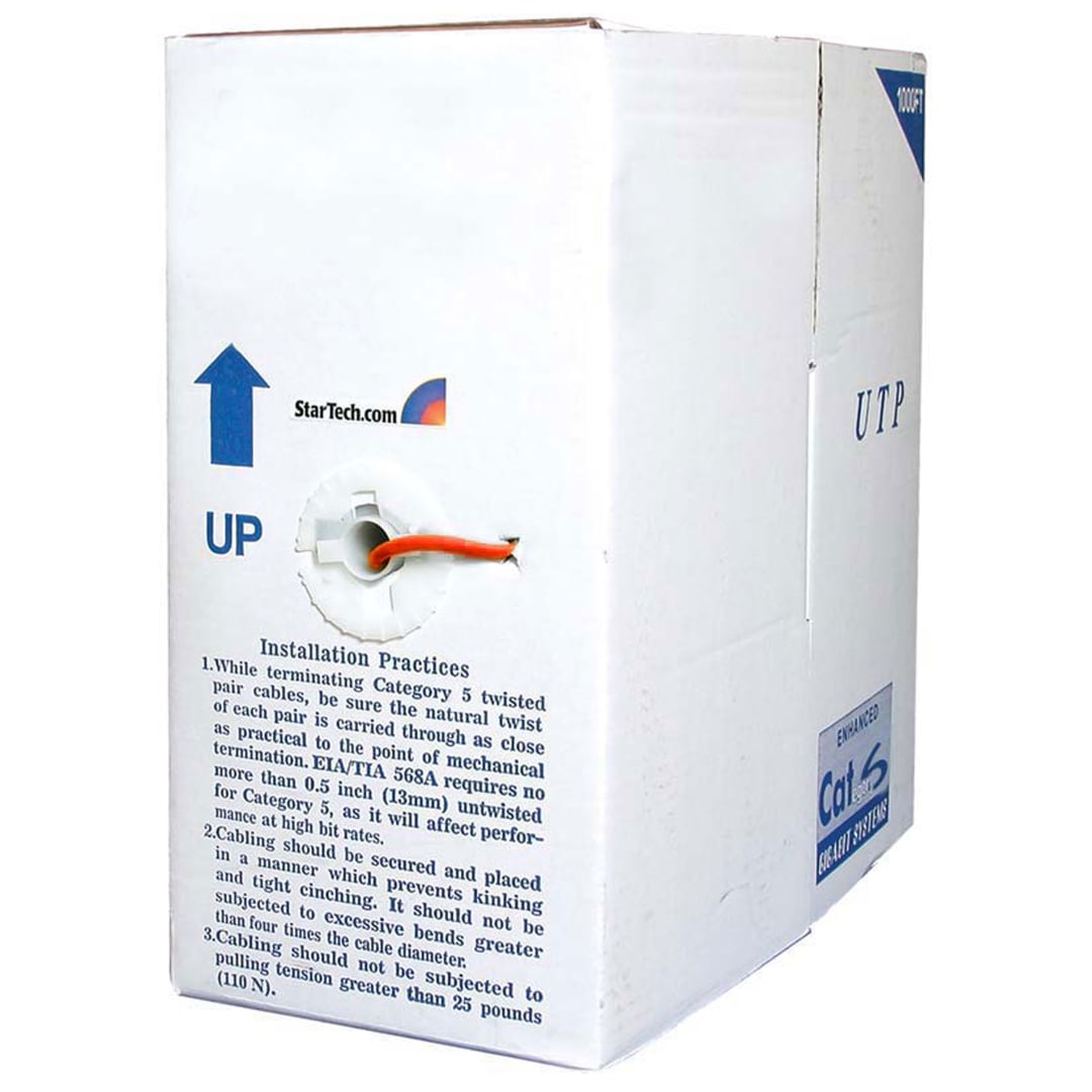 Cat6 Bulk Orange Stranded Patch Cable - 1000ft