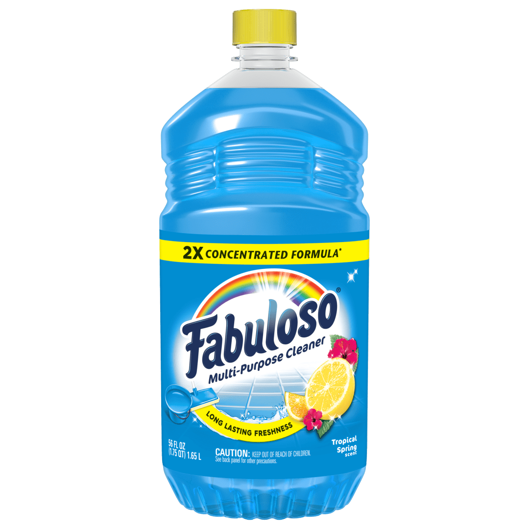 Fabuloso 2X Multi-Purpose Cleaner, No Rinse Floor Cleaner, Long-Lasting Freshness, Tropical Spring Scent, 56 fl oz