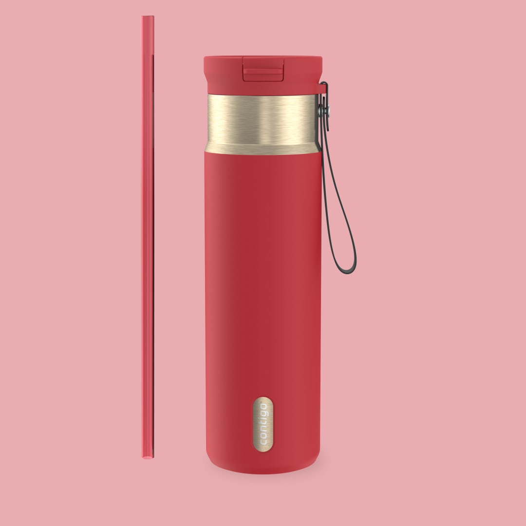 Contigo SnapSeal™ 710 ml Botella Térmica de Acero Inoxidable a Prueba de Fugas, con Correa para Transportar