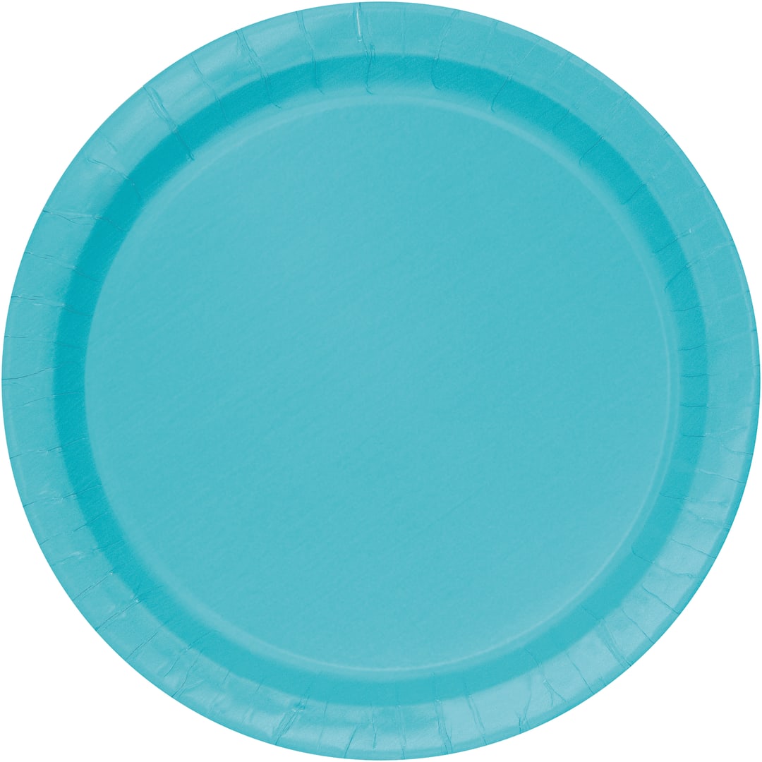 Terrific Teal Solid Round 10" Dinner Plates, 50ct