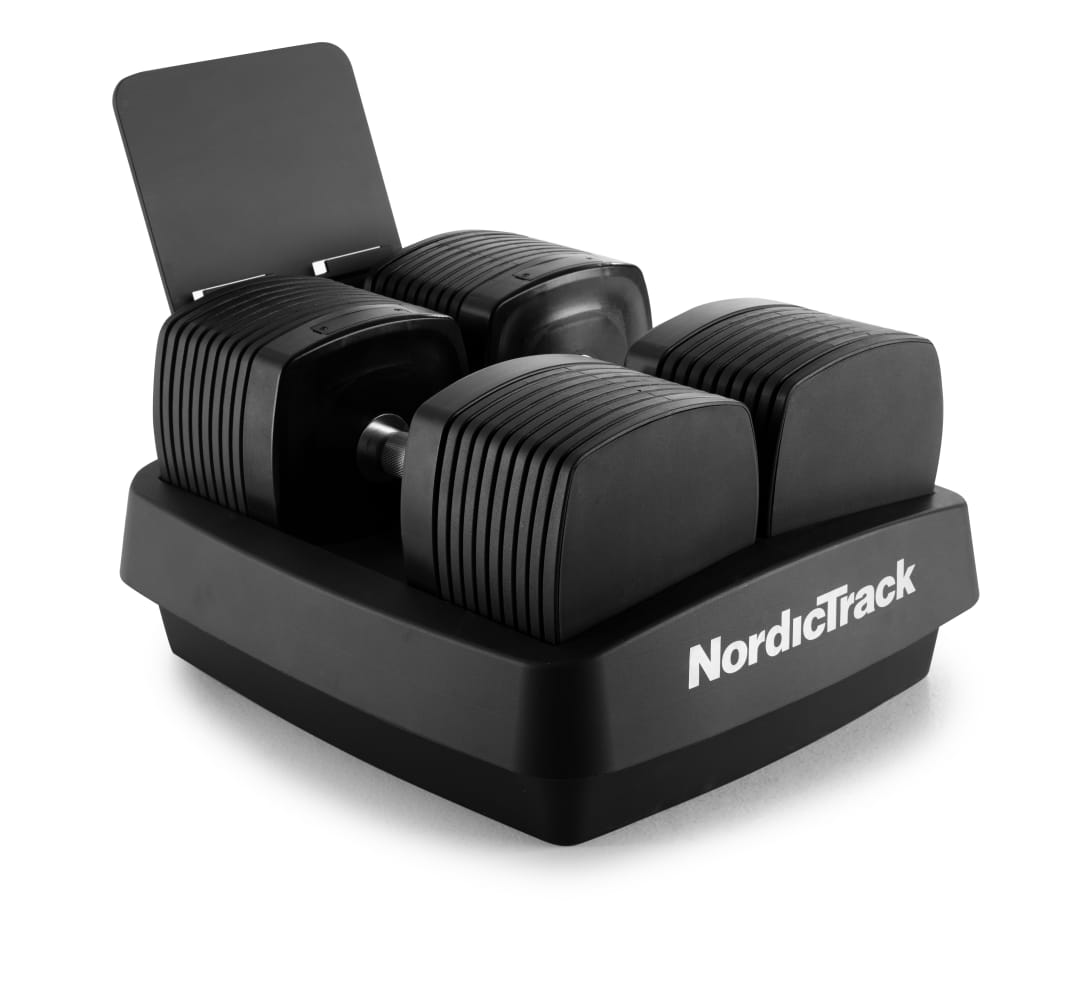 iSelect Voice Controlled Adjustable Dumbbells with Alexa