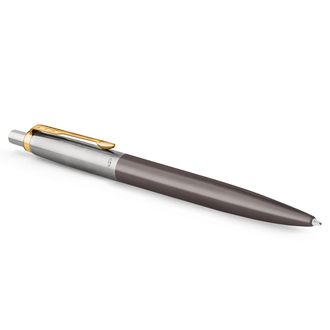Parker Jotter XL Ballpoint Pen | Grey Lacquer with Gold Trims | Medium Point | Blue Ink Refill | Gift Box | Perfect Graduation Gifts