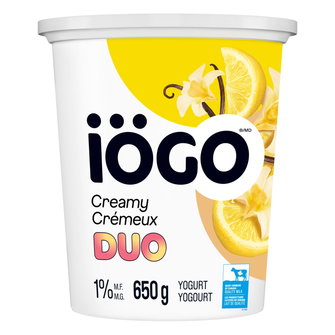 iÖGO Duo Lemon-Vanilla Yogurt Tub 1%