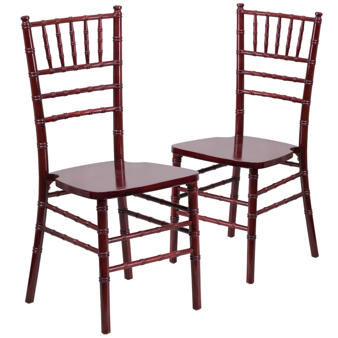 2 Pack HERCULES Series Mahogany Wood Chiavari Chair