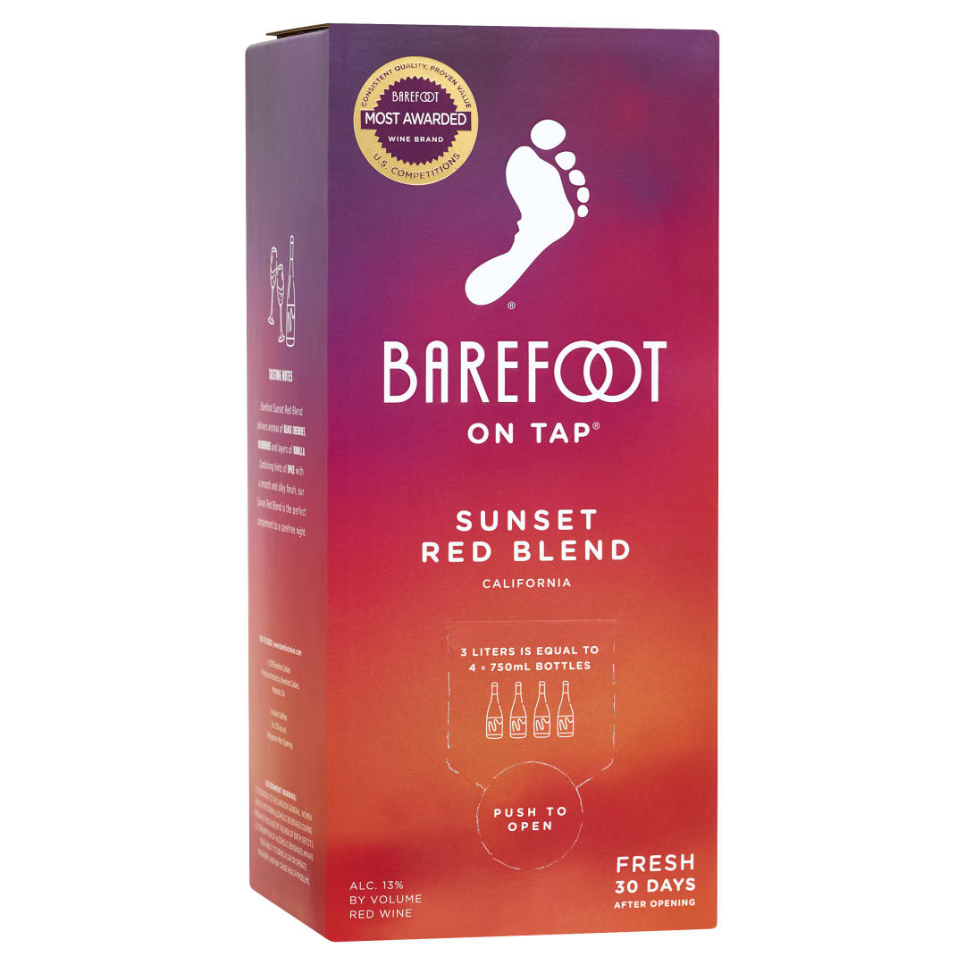 Barefoot Cellars On Tap Red Blend Red Wine 3L Box Wine