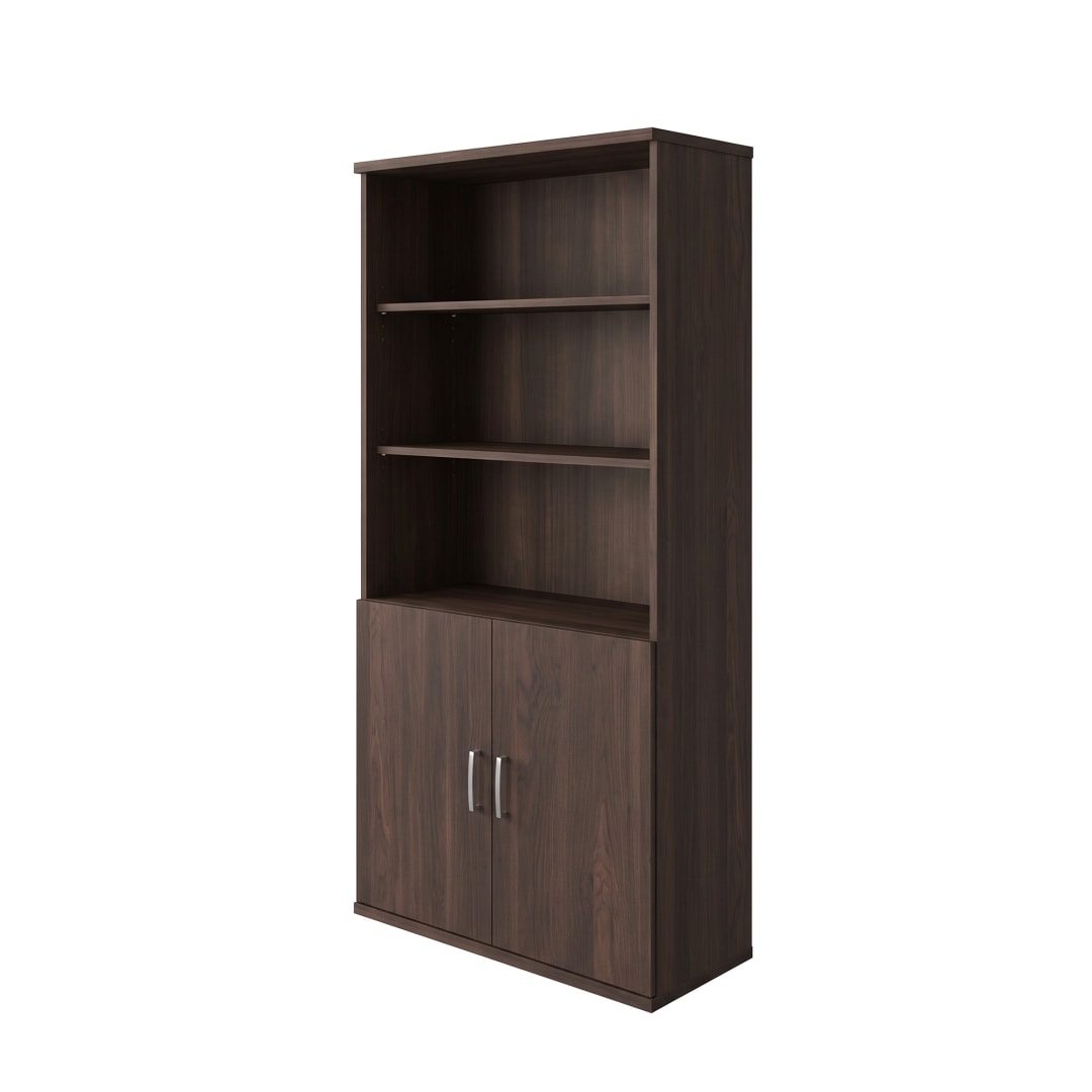 Cornerstone 5-Shelf Bookcase with Door Kit, Espresso