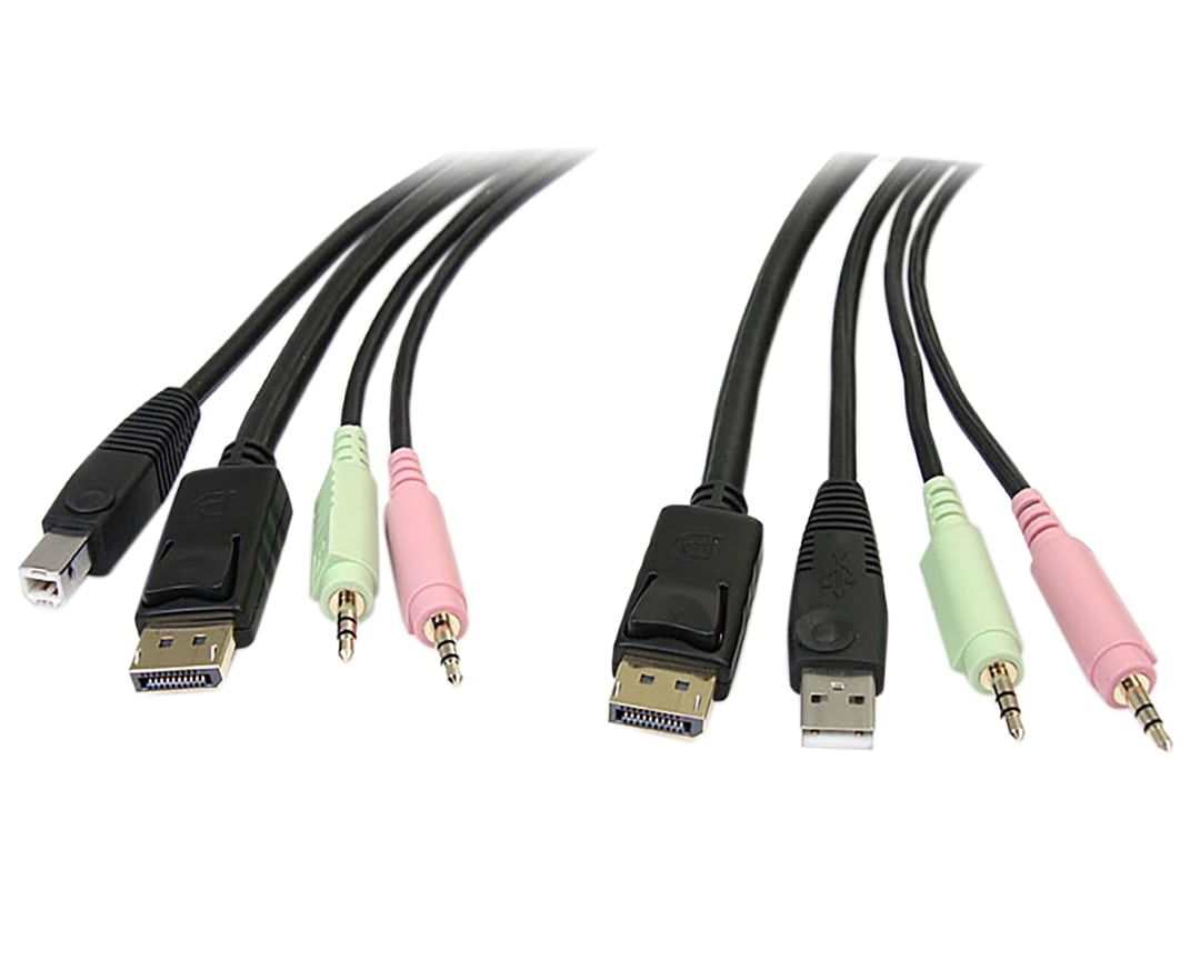 DisplayPort USB KVM Switch Cable 4-in-1