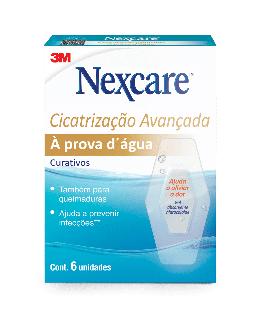 Curativo Nexcare™ Cicatrização Avançada, Transparente, 6 Unidades