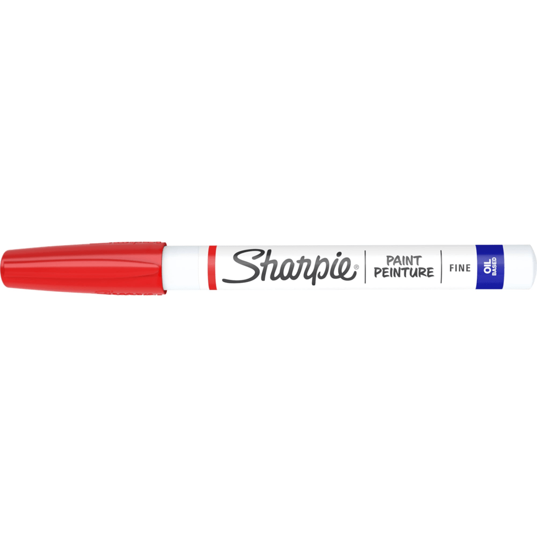 Sharpie® Oil-Based Paint Marker, Fine Point, Red, 1 Count
