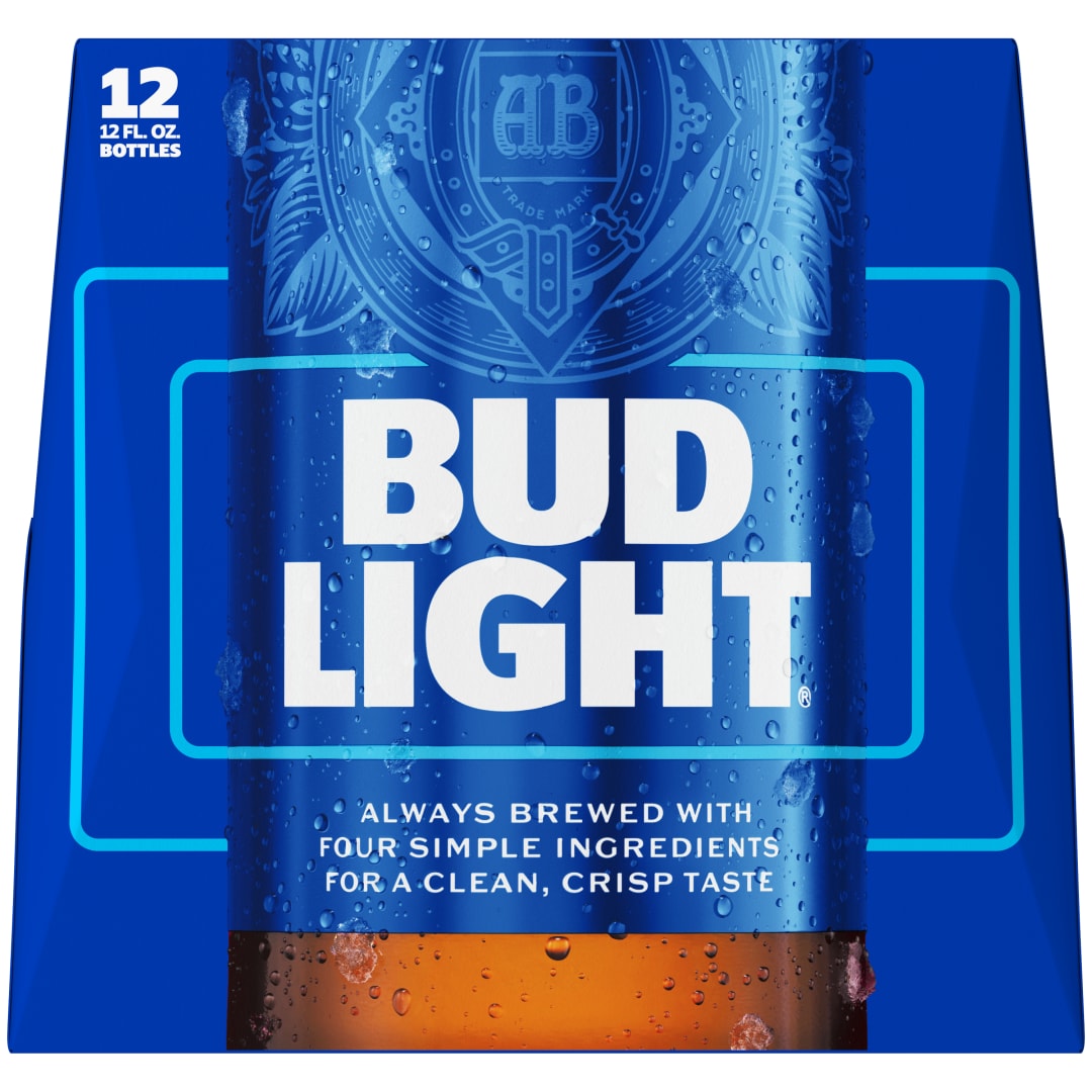 Bud Light American Lager Beer 12 Pack, 12 fl oz Bottles