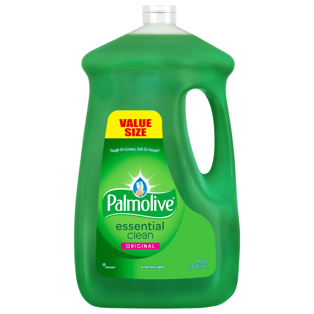 Palmolive Essential Clean Liquid Dish Soap, Grease-Cutting, Soft on Hands Formula, Original Scent, 90 fl oz