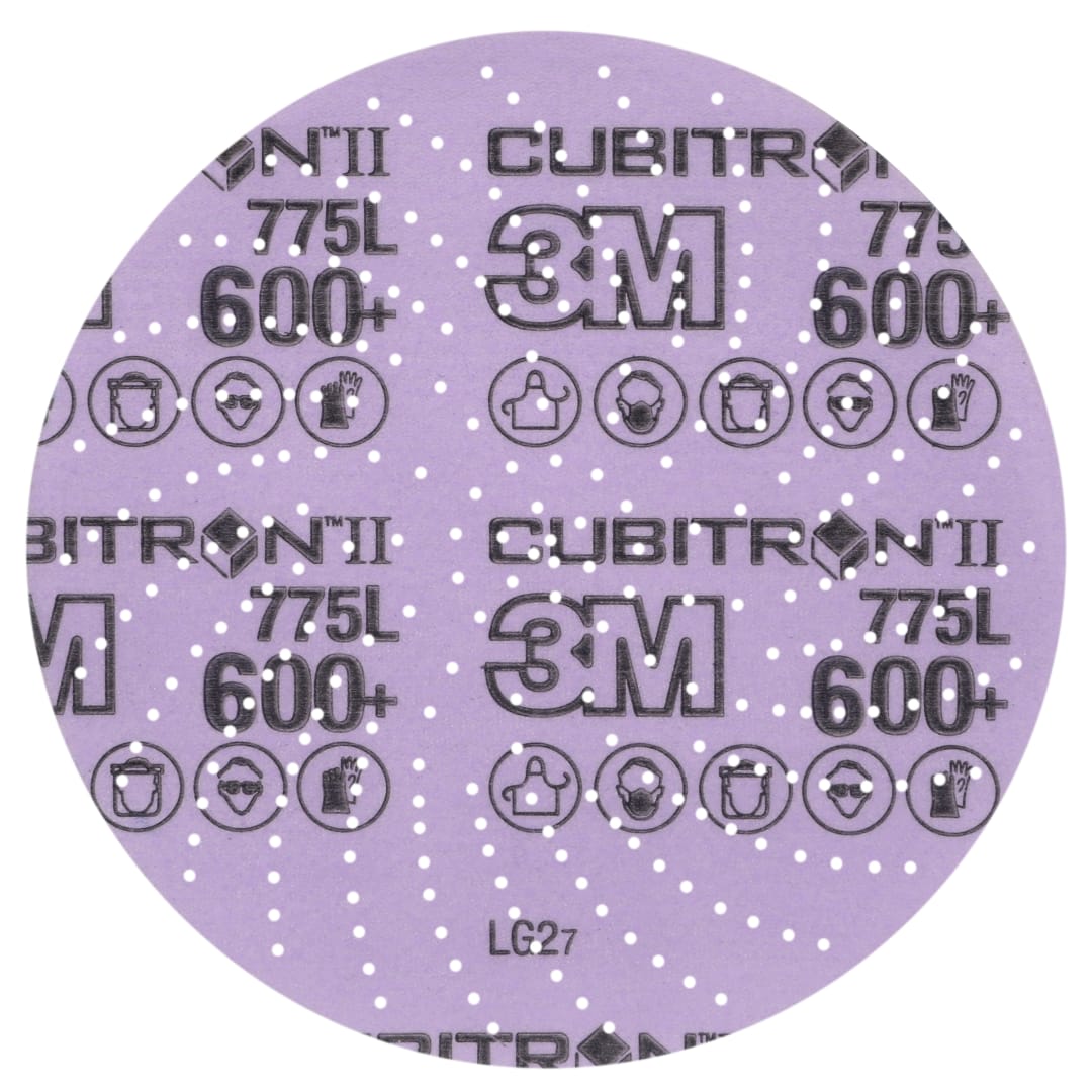 3M Xtract™ Cubitron™ II Film Diski 775L, 600+ 3MIL, 152.4 mm x NH, Die 600LG, 50/Carton, 250 ea/Case