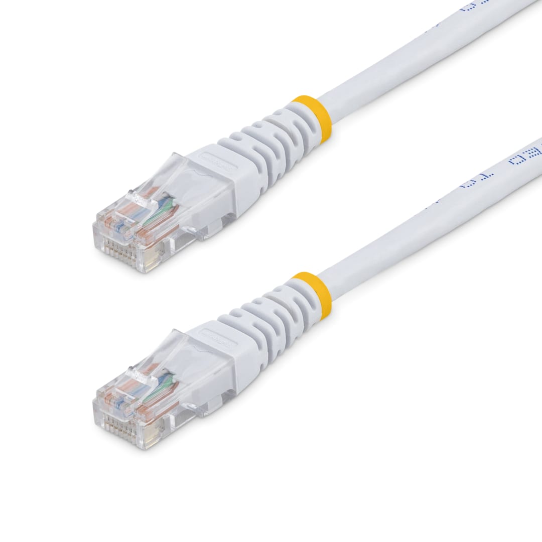20ft White Molded UTP Cat5e UTP Patch Cable