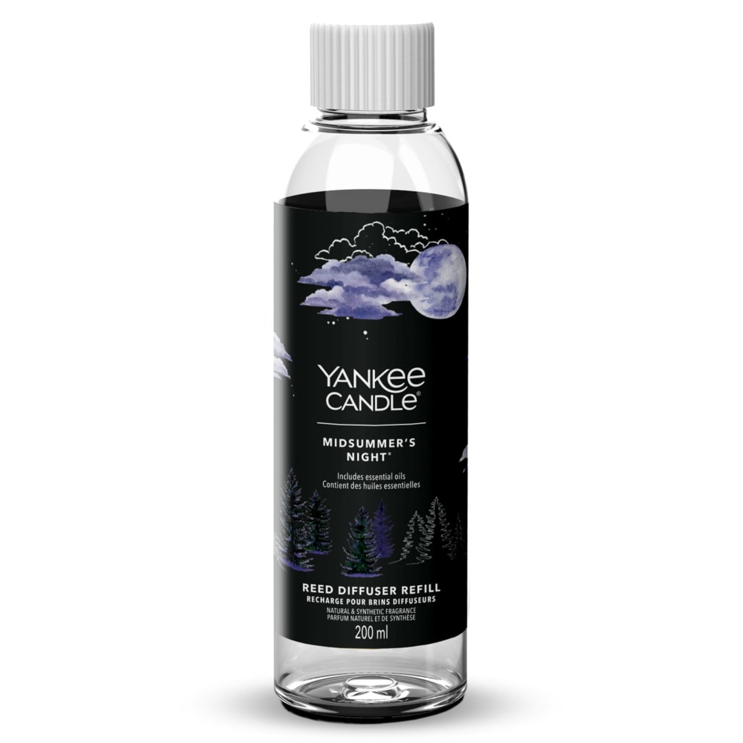 Yankee Candle® Signature Reed Diffuser Refill | Midsummer's Night | 200ml | Up to 12 Weeks of Fragrance | Perfect Gifts for Women
