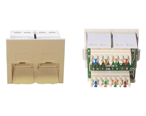 *D*Dual Cat. 5 UTP 45 Degree Jack-Ivory