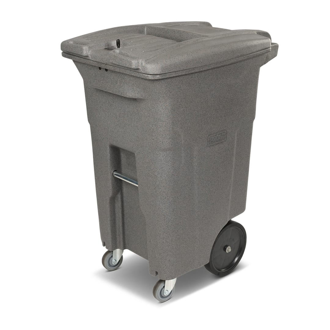 64 Gal. Document Trash Can with Wheels and Lid Lock (2 caster wheels 2 stationary wheels)