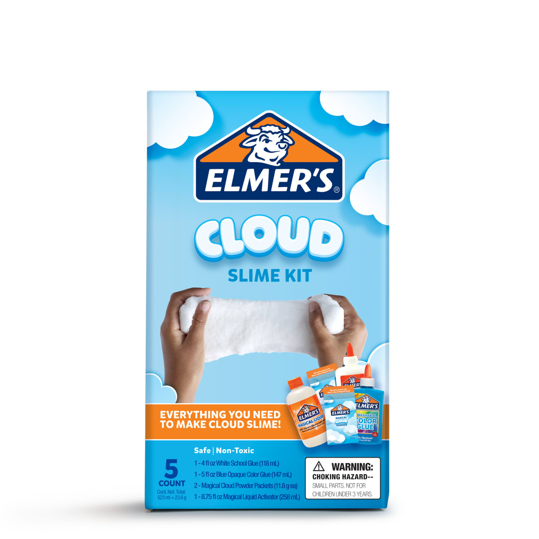 Elmer's Cloud Slime Kit, Everything You Need to Make Glue Slime, Slime Supplies, 5 Piece Set