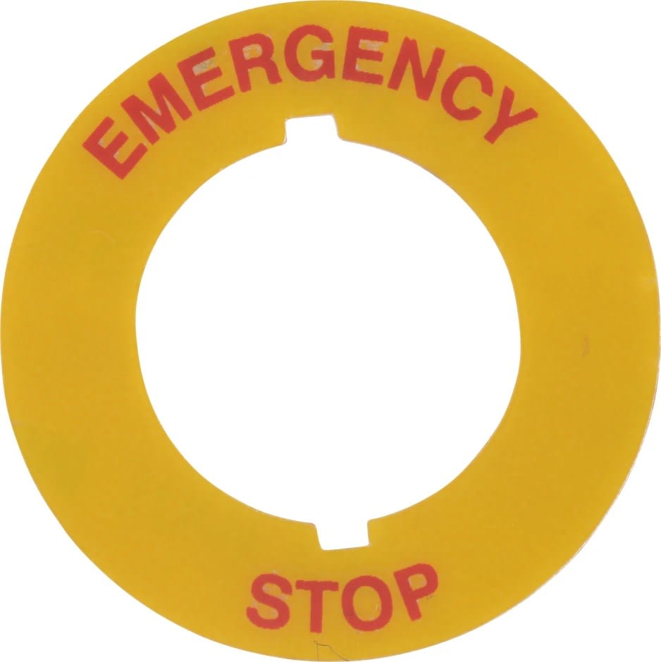 Wastebuilt® Replacement for McNeilus E-Stop Mini In-Dash Cab Decal
