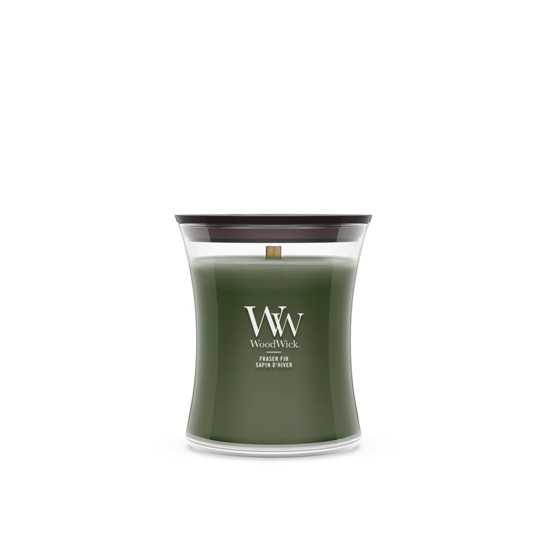 WoodWick | Vela mediana | Abeto Fraser | Gran regalo para mujeres