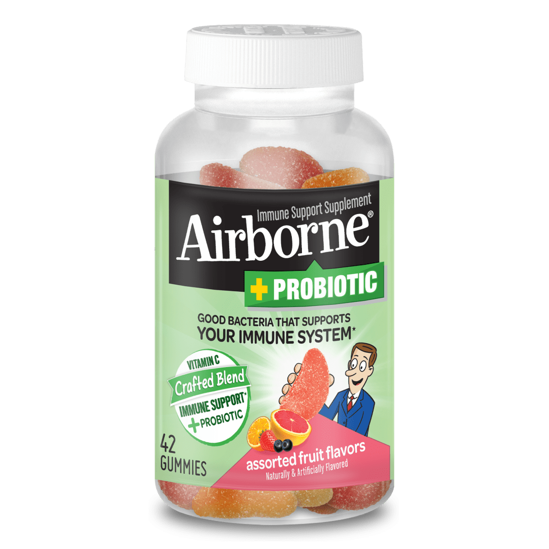 AIRBORNE® Gummies Plus Probiotic - Assorted Fruit 12/42 ct.