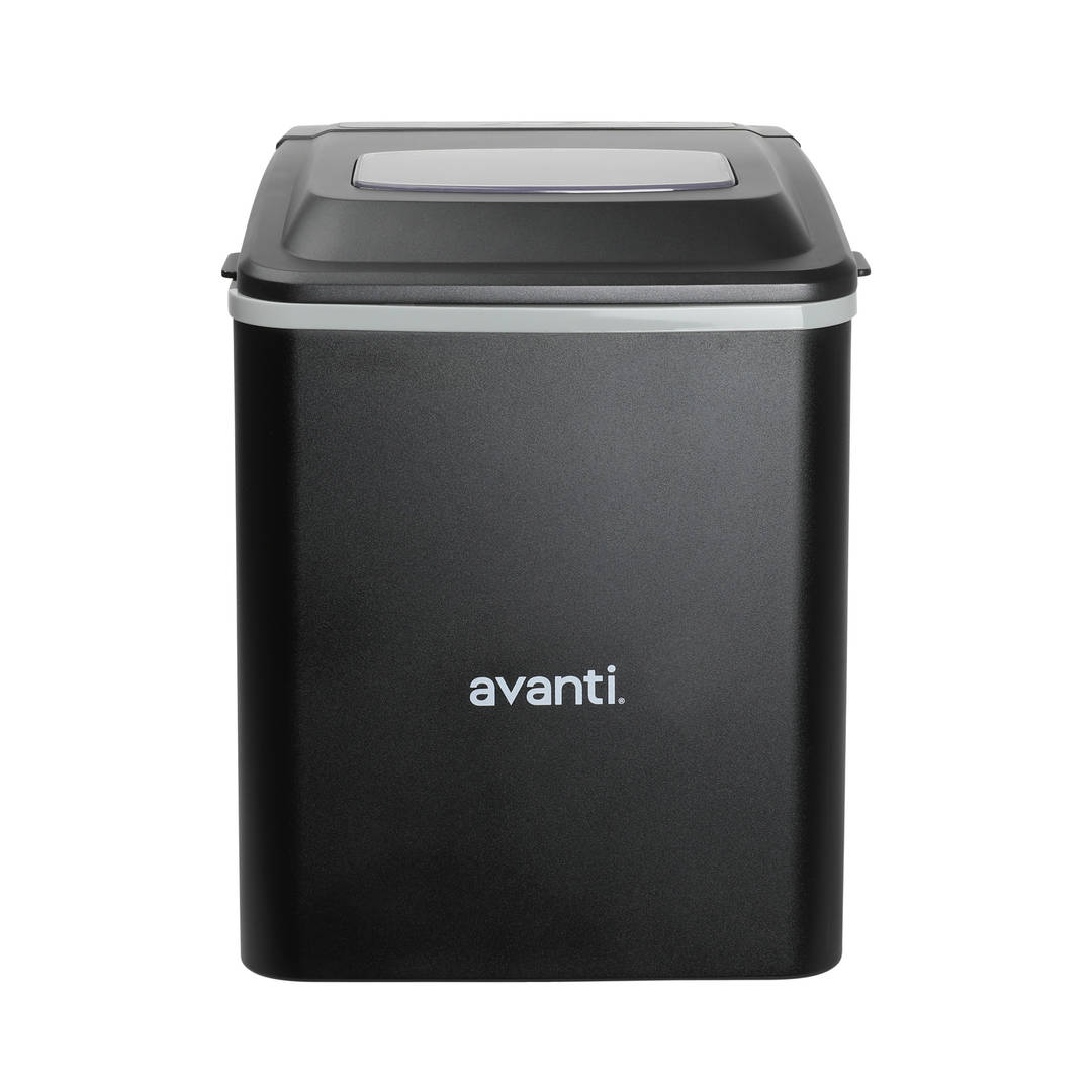 Avanti Mighty Ice 26lb. Countertop Bullet Ice Maker, Fast 6-Minute Ice Cycle, Self-Cleaning, Two Ice Sizes, Ultra Quiet, in Black (AVIM2625BK)