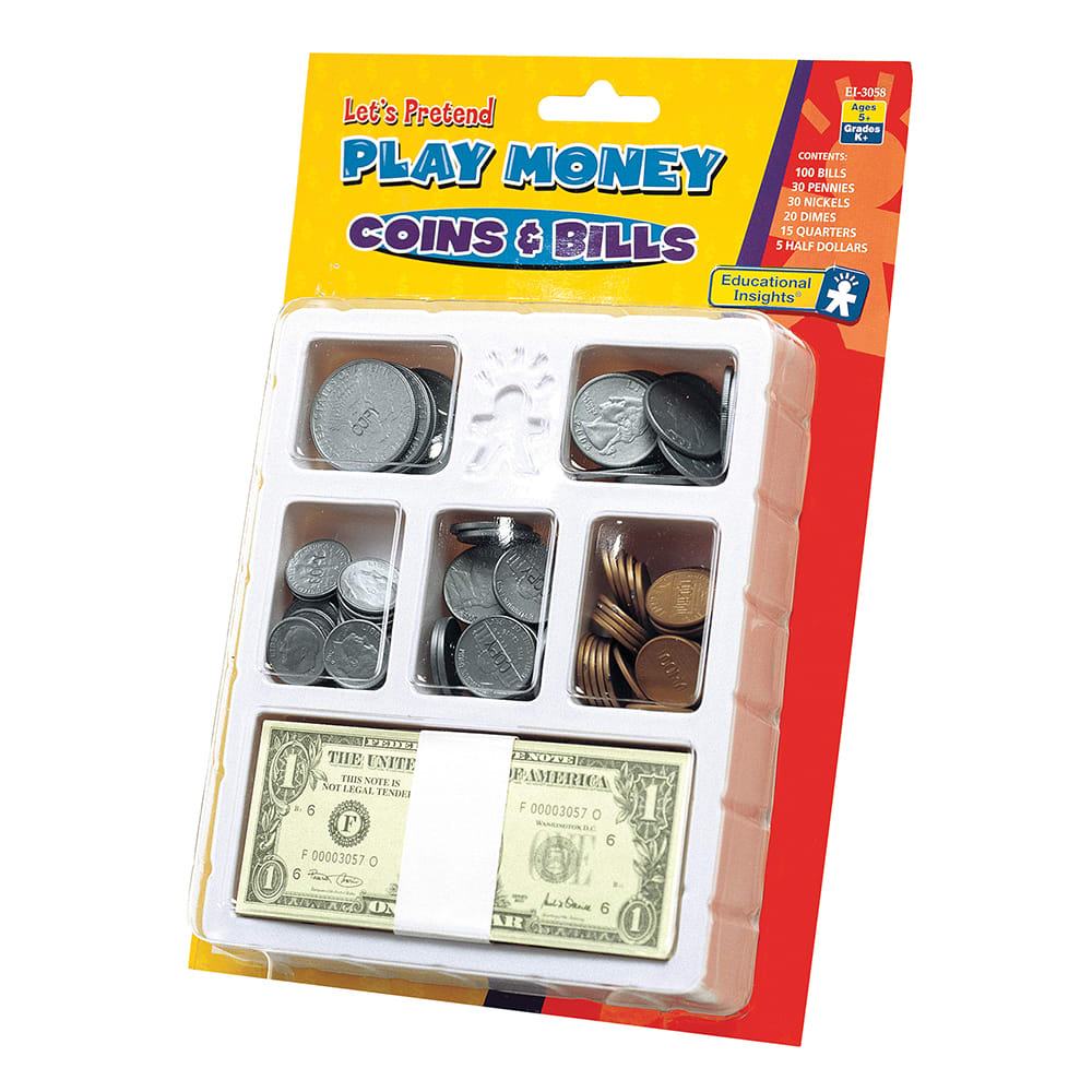 PLAY MONEY - COINS AND BILLS