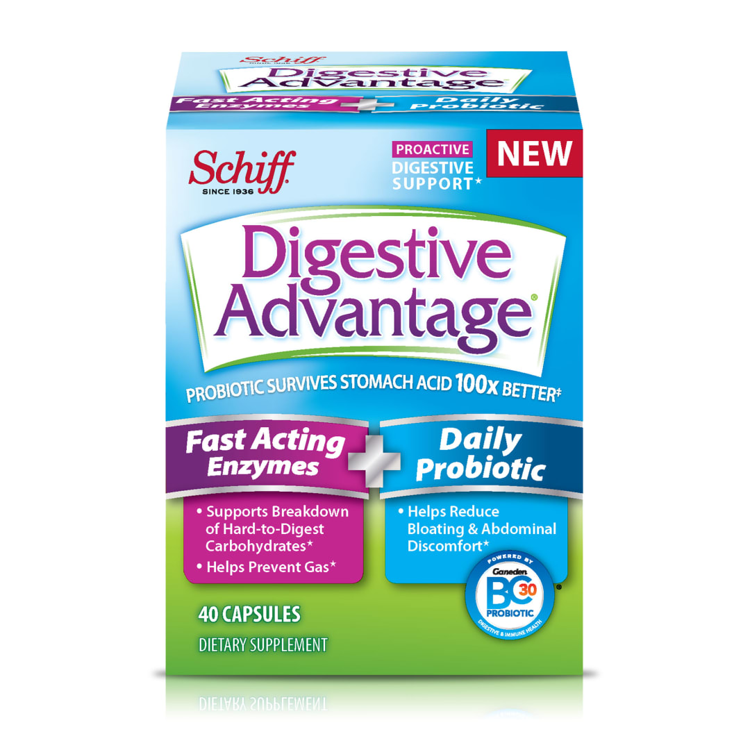 DIGESTIVE ADVANTAGE® Fast Acting Enzymes plus Daily Probiotic - Capsule 36/40 ct.
