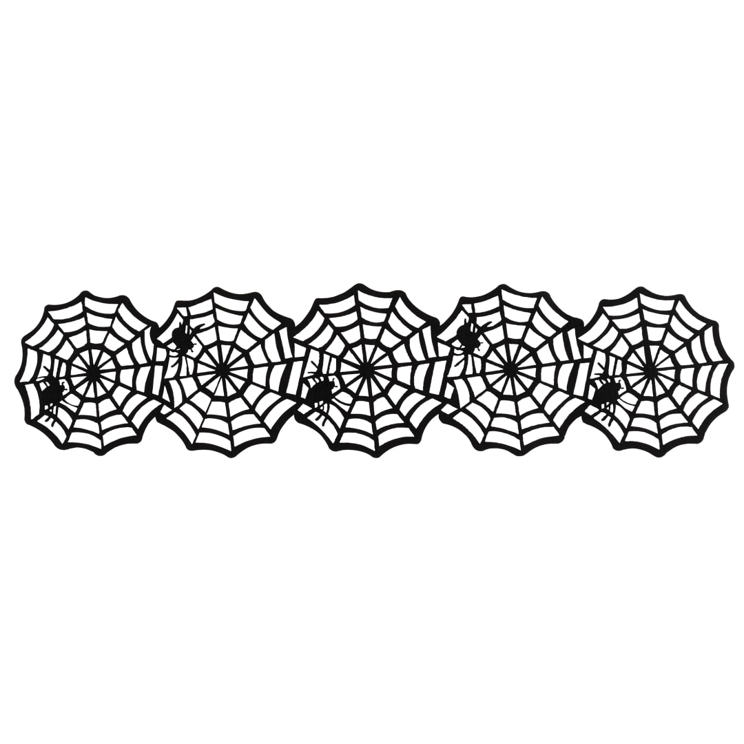 Cutout Felt Spider Web Table Runner