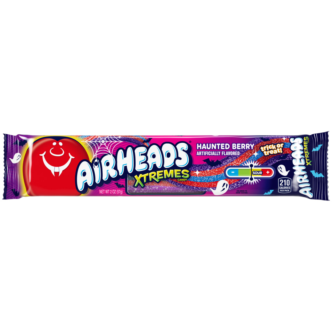 Airheads Xtremes Belts Haunted Berry 2 oz Halloween Theme Tray