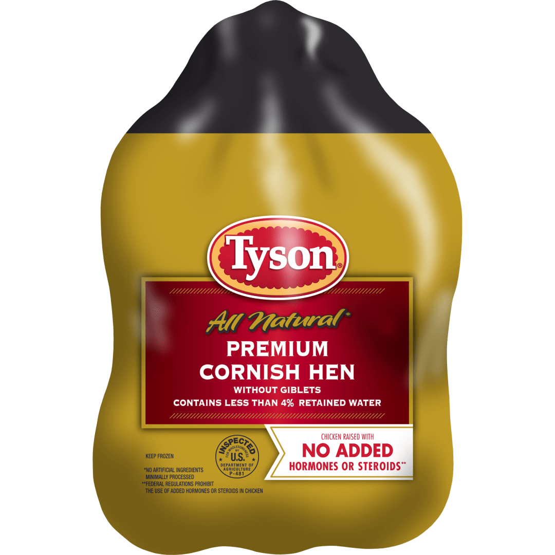 Tyson All Natural* Frozen Premium Whole Cornish Hen