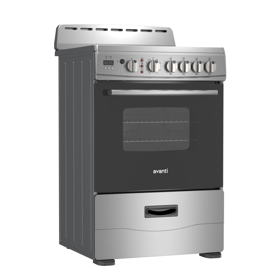 CERU240P3S - Avanti 24"  Ceramic Top Electric Range, Stainless Steel